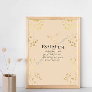 Psalm 37:4 Printable Wall Art