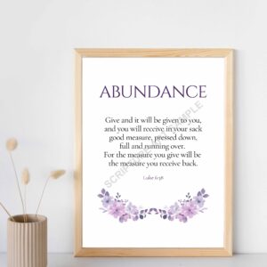 Luke 6:38 Abundance Printable Wall Art