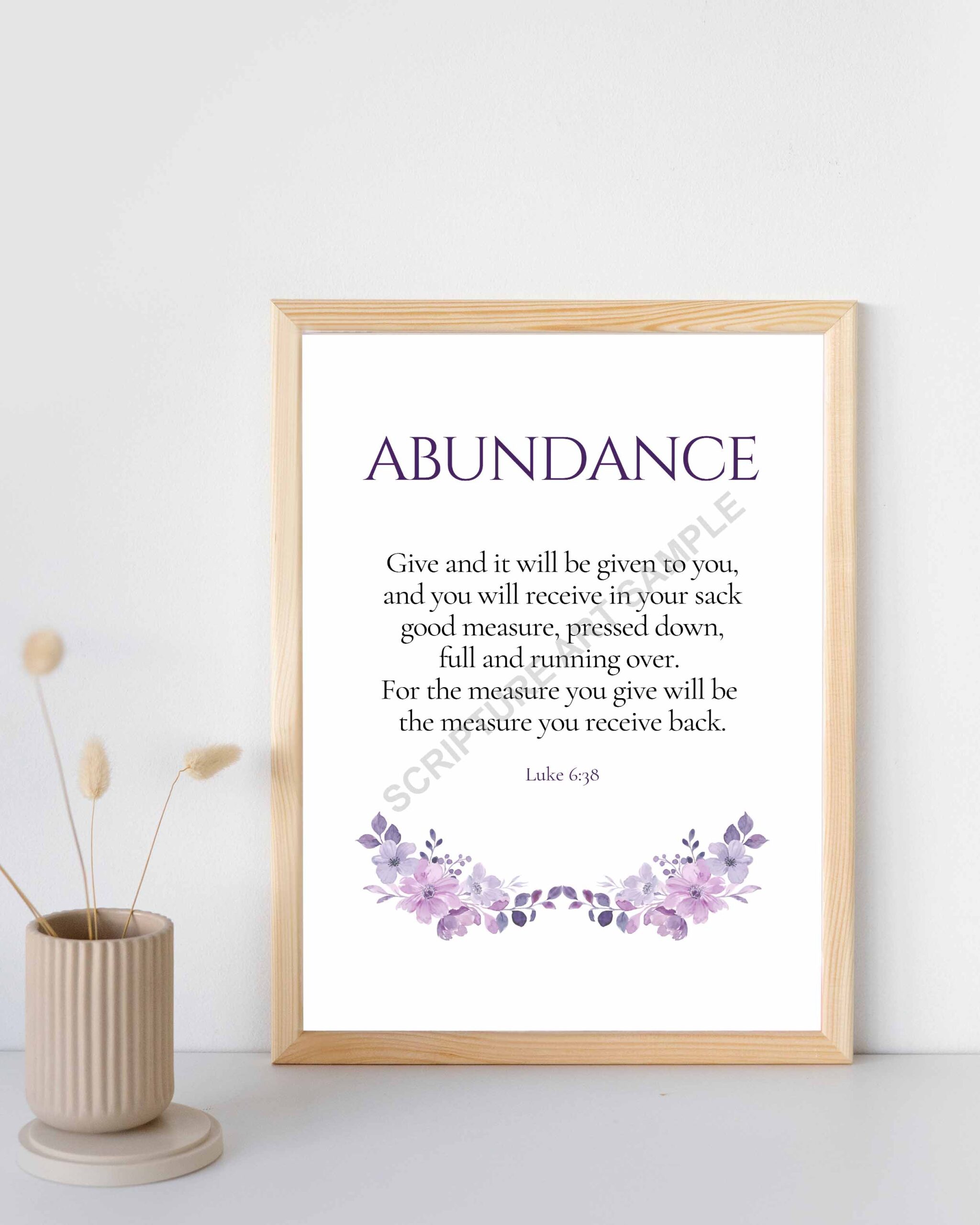 Luke 6:38 Abundance Printable Wall Art
