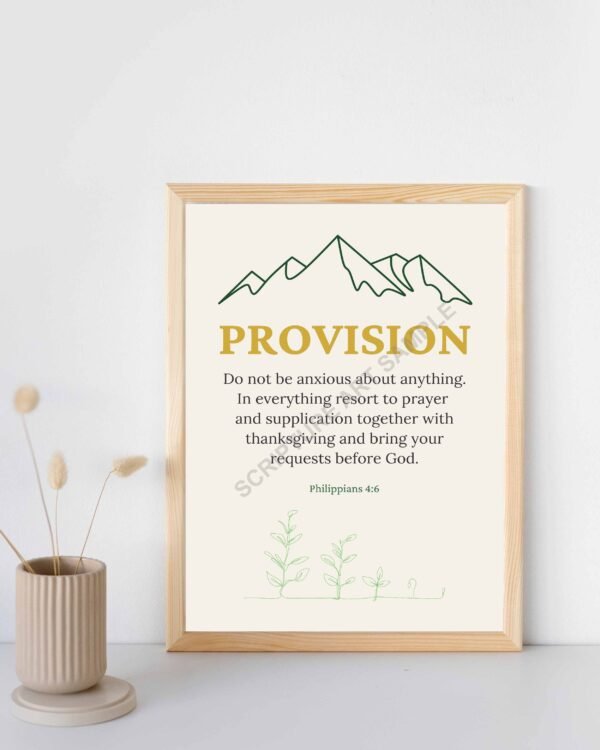 Scripture For Provision Philippians 4:6 Provision Printable Wall Art | Christian Scripture ...